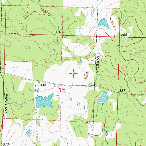Topographic Map of Township of Emerson, AR