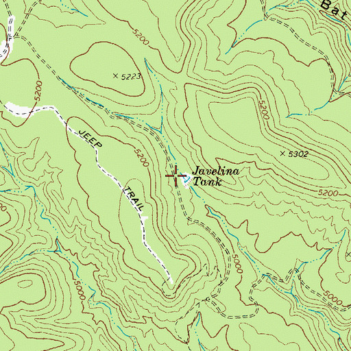 Topographic Map of Javelina Tank, AZ
