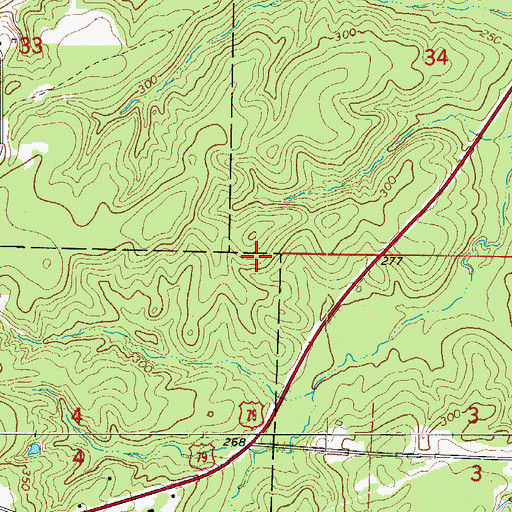 Topographic Map of Township of McNeil, AR