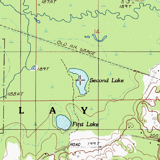 Topographic Map of Second Lake, MI