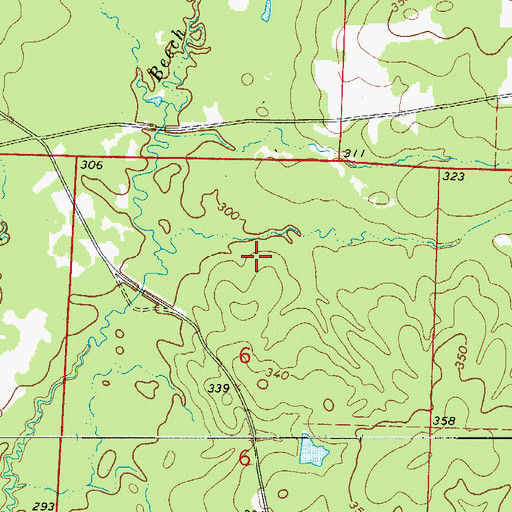 Topographic Map of Township of Waldo, AR