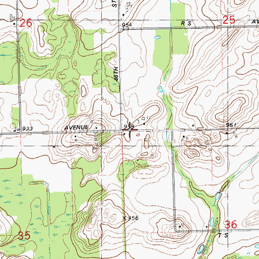 Topographic Map of Seeley School, MI