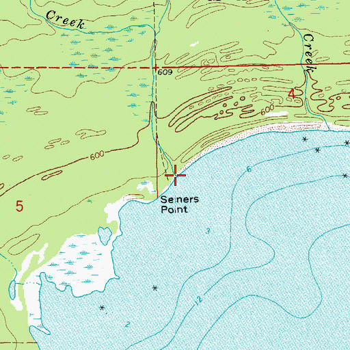Topographic Map of Seiners Creek, MI