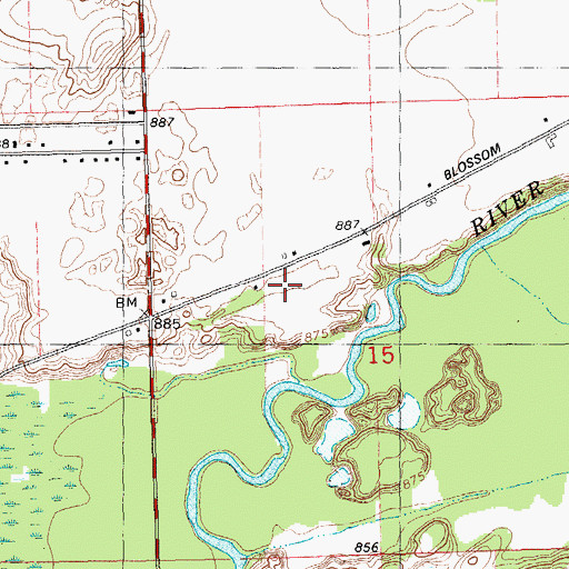 Topographic Map of Selby School, MI