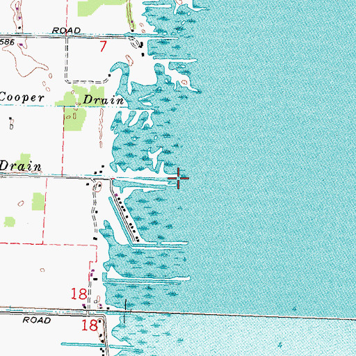 Topographic Map of Selleck Drain, MI
