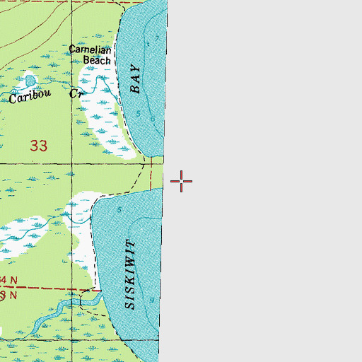 Topographic Map of Senter Point, MI
