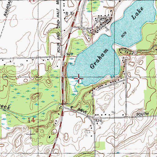 Topographic Map of Severence Creek, MI