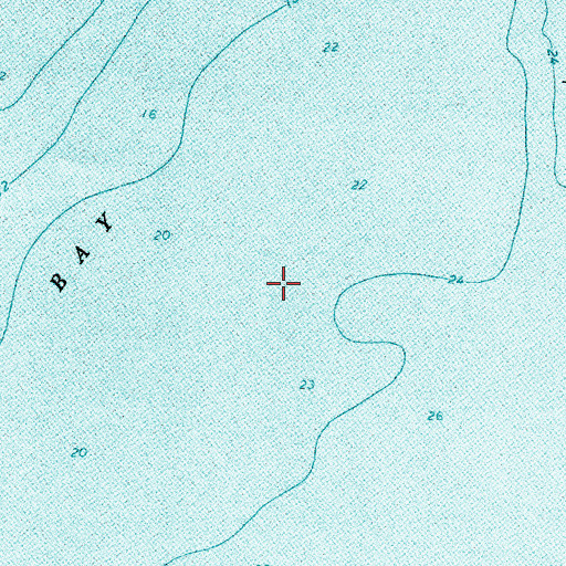 Topographic Map of Seul Choix Bay, MI