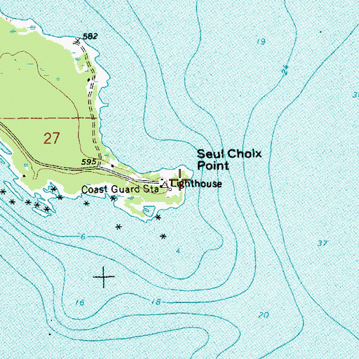 Topographic Map of Seul Choix Point, MI