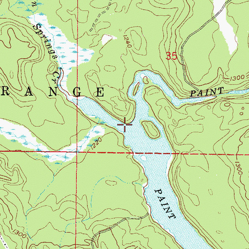 Topographic Map of Seven Springs Creek, MI