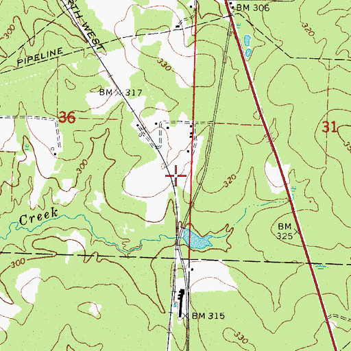 Topographic Map of Columbia County, AR