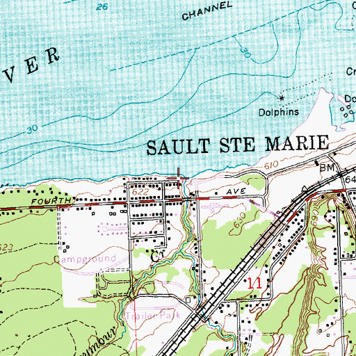 Topographic Map of Seymour Creek, MI