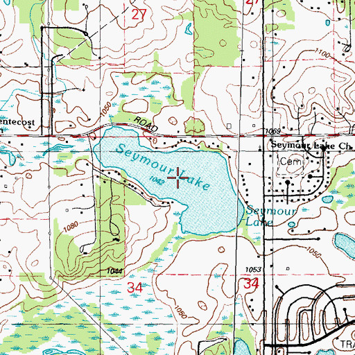 Topographic Map of Seymour Lake, MI