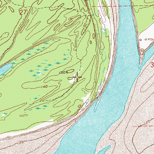 Topographic Map of McCloud Landing, AR