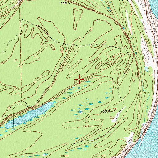 Topographic Map of Napoleon Landing, AR