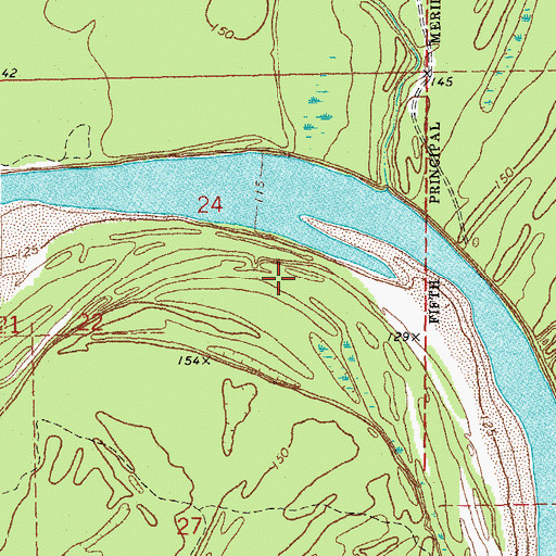 Topographic Map of O'Neal Landing, AR