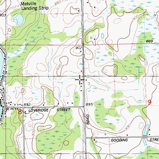 Topographic Map of Shannon School, MI