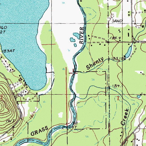 Topographic Map of Shanty Creek, MI