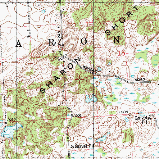 Topographic Map of Sharon Short Hills, MI