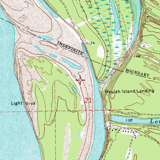 Topographic Map of Rosedale Bend, AR