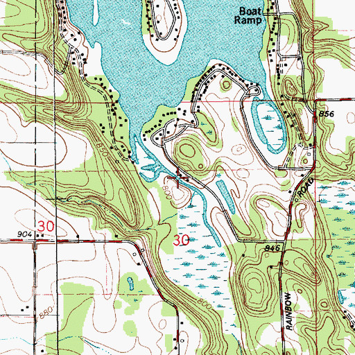 Topographic Map of Shavehead Lake, MI