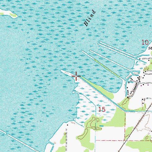 Topographic Map of Shebeon Creek, MI