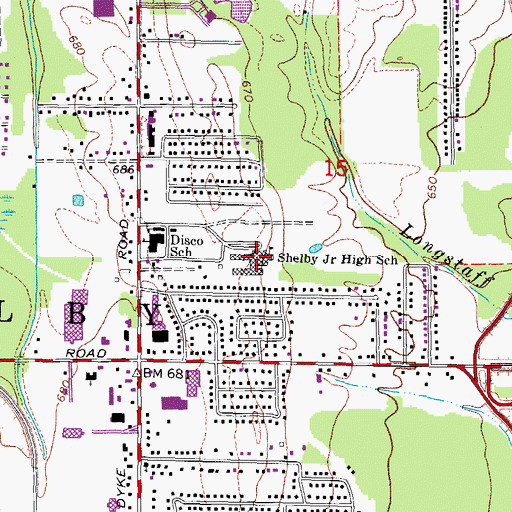 Topographic Map of Shelby Junior High School, MI