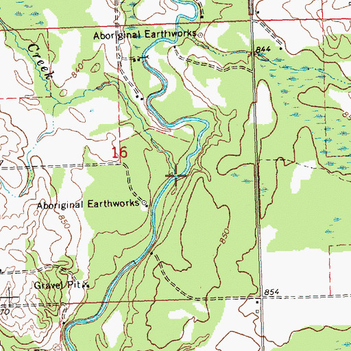 Topographic Map of Shepards Creek, MI