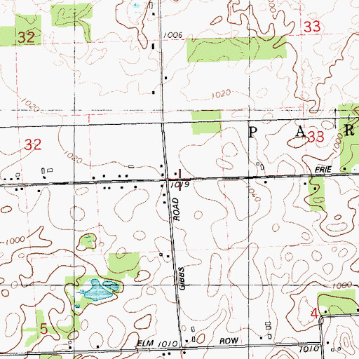 Topographic Map of Sheridan School, MI