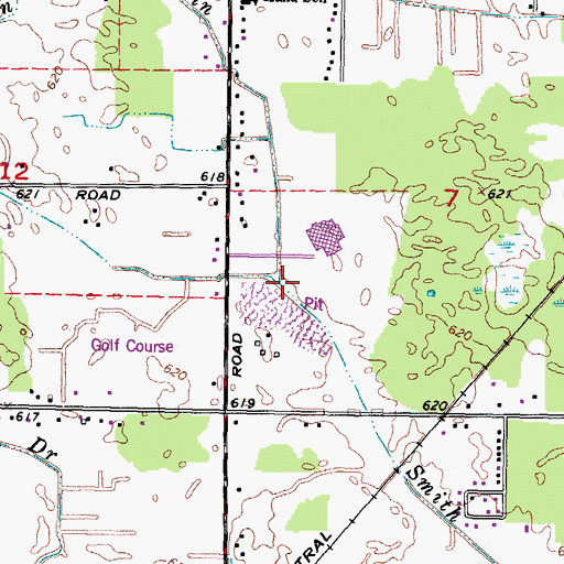 Topographic Map of Sherman Drain, MI