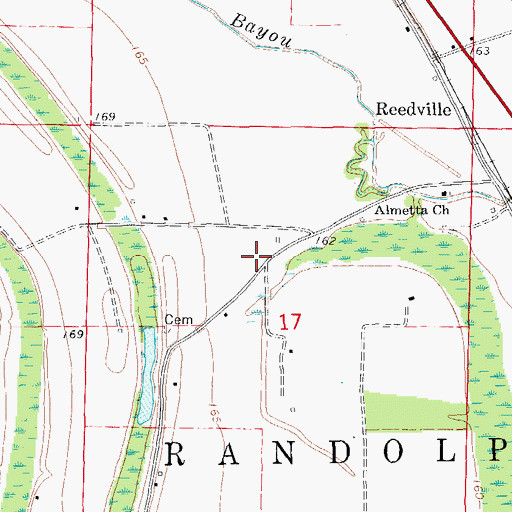 Topographic Map of Reedville School (historical), AR