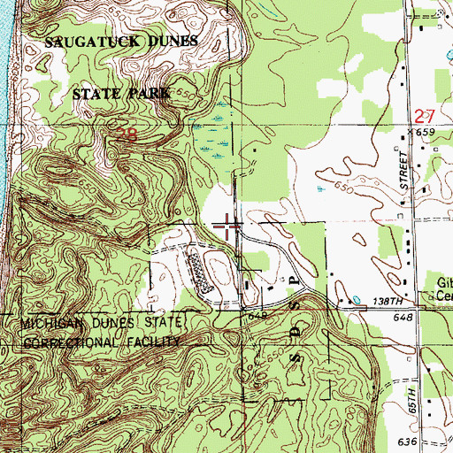 Topographic Map of Shore Acres, MI