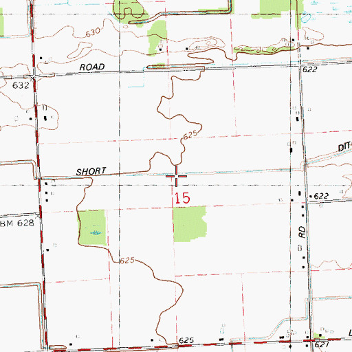 Topographic Map of Short Ditch, MI