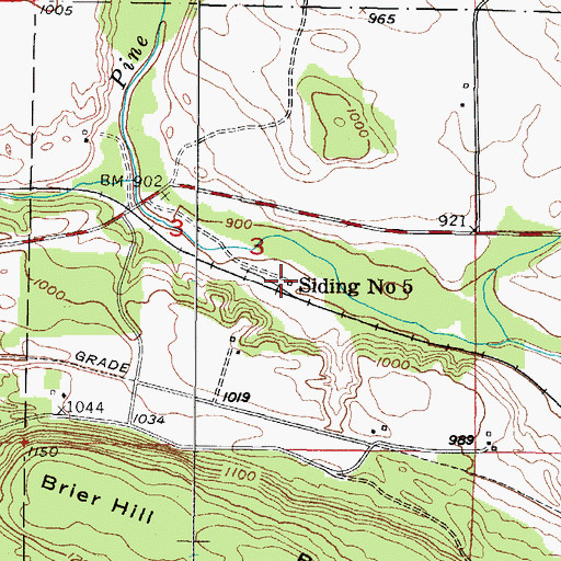 Topographic Map of Siding Number 5, MI