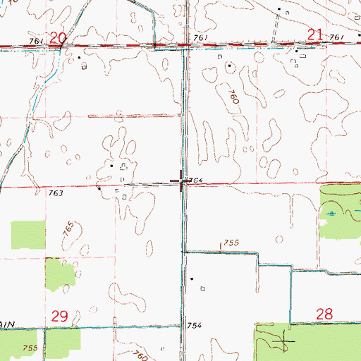 Topographic Map of Sigel Drain, MI