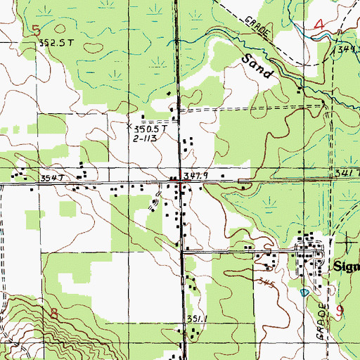 Topographic Map of Sigma, MI