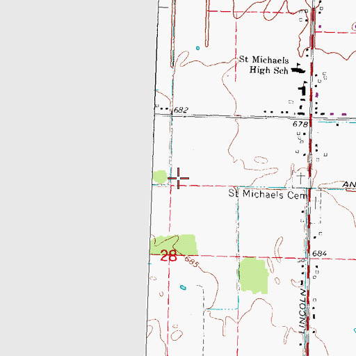 Topographic Map of Sigmund Drain, MI