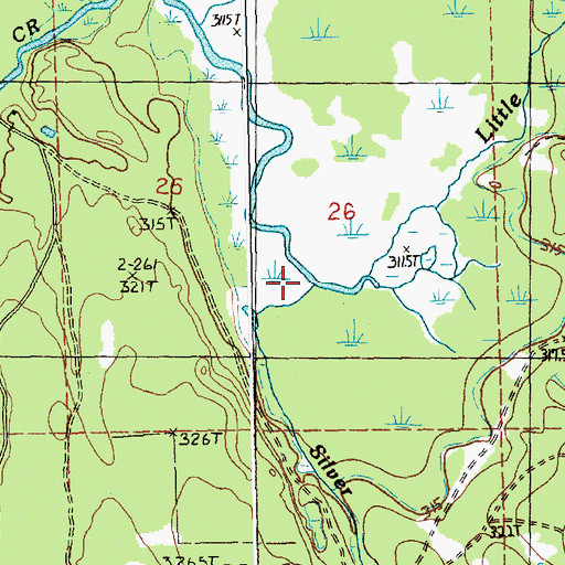 Topographic Map of Silver Creek, MI