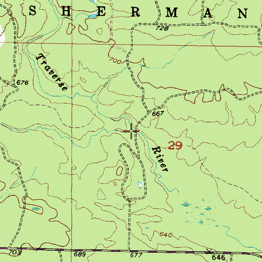 Topographic Map of Silver Creek, MI