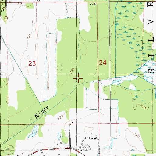 Topographic Map of Silver Creek, MI