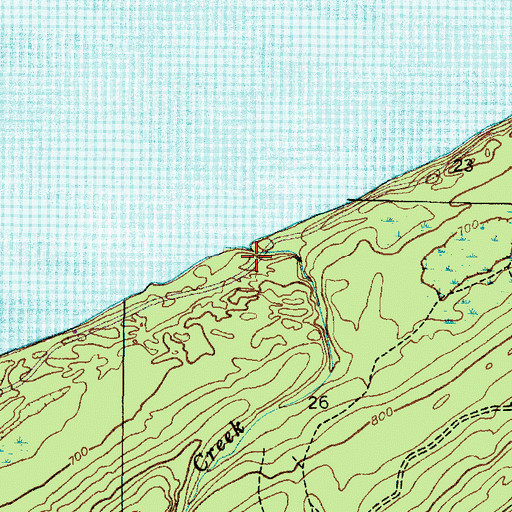 Topographic Map of Silver Creek, MI