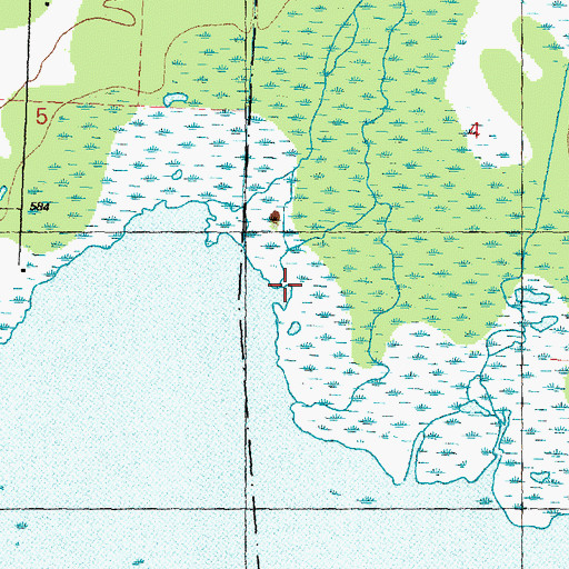 Topographic Map of Silver Creek, MI