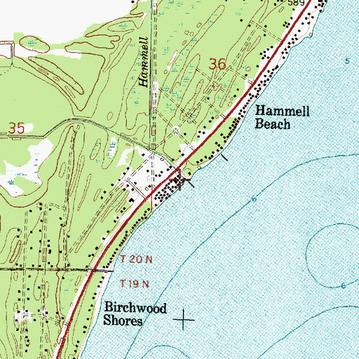 Topographic Map of Silver Drain, MI