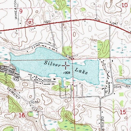 Topographic Map of Silver Lake, MI