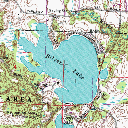 Topographic Map of Silver Lake, MI