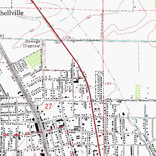 Topographic Map of Calvary Missionary Baptist Church, AR