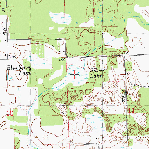 Topographic Map of Silver Lake, MI