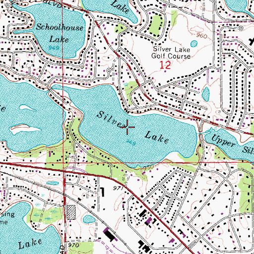 Topographic Map of Silver Lake, MI