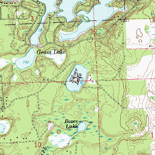 Topographic Map of Silver Lake, MI