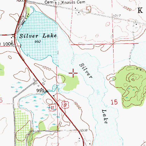Topographic Map of Silver Lake, MI